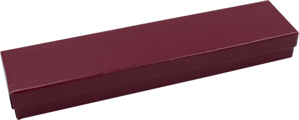Caja de Cartón Croco Vino para Pulsera Medidas: 22x5x2.5cm 1464.WN
