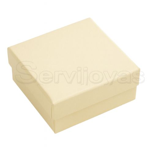Caja Chica para Anillo y/o Aretes Multicolor Crema Medidas: 5.8x5x3cm 1481.CR