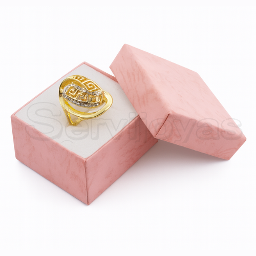 Caja Chica para Anillo y/o Aretes Multicolor Rosa Medidas: 5.8x5x3cm 1481.PK