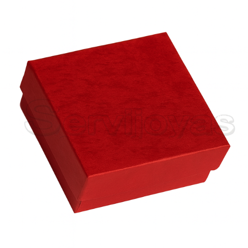 Caja Chica para Anillo y/o Aretes Multicolor Roja Medidas: 5.8x5x3cm 1481.RD