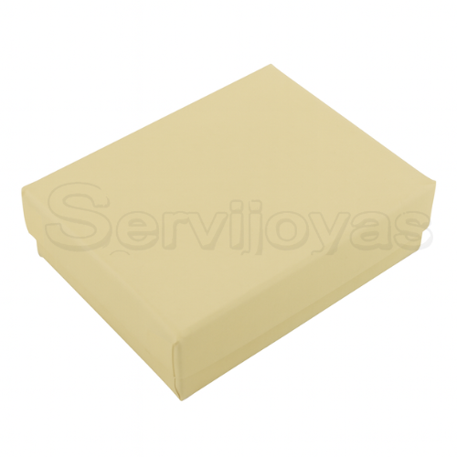 Caja para Aretes Largos o Juego Chico Multicolor Crema Medidas: 8x6x2.5cm 1482.CR