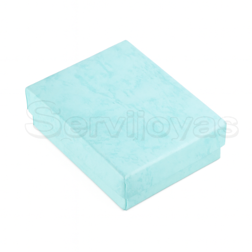 Caja para Aretes Largos o Juego Chico Multicolor Azul Claro Medidas: 8x6x2.5cm 1482.LB