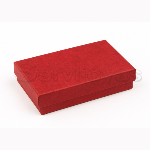 Caja para Aretes Largos o Juego Chico Multicolor Roja Medidas: 8x6x2.5cm 1482.RD