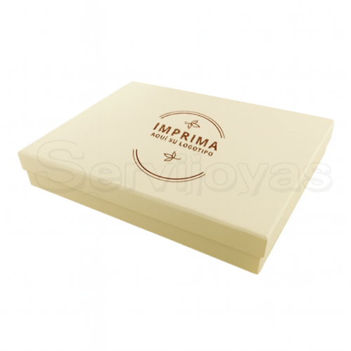 Caja de Collares, Anillo y Aretes Multicolor Crema Medidas: 15x18.5x3cm 1485.CR