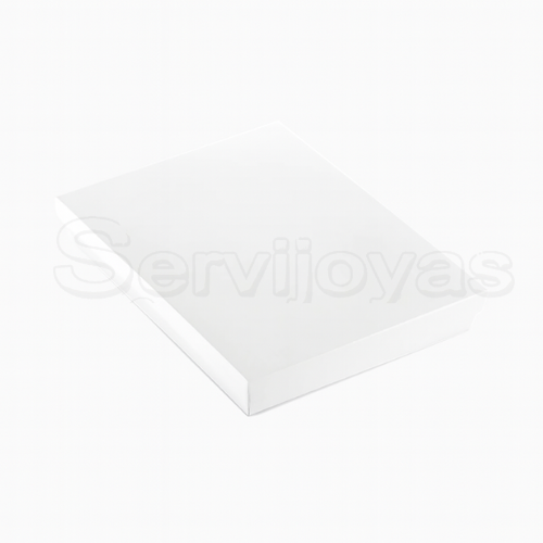 Caja para Collar Extra Grande Multicolor Blanca Medidas: 16.8x22.2x4cm 1487.WH