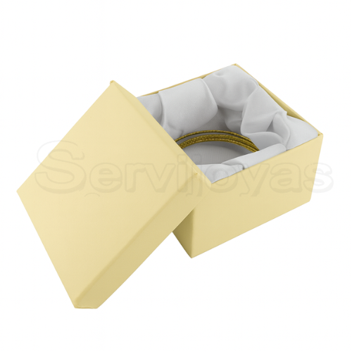 Caja Multicolor Cuadrada Alta Crema Medidas: 8.5x8.5x5.5cm 1486.CR