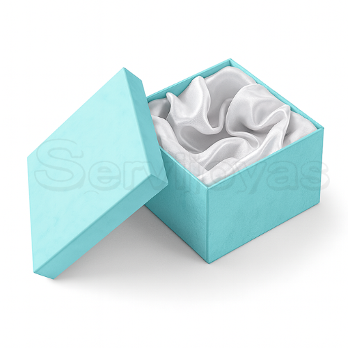 Caja Multicolor Cuadrada Alta Azul Claro Medidas: 8.5x8.5x5.5cm 1486.LB