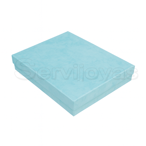 Caja para Collar Extra Grande Multicolor Azul Claro Medidas: 16.8x22.2x4cm 1487.LB