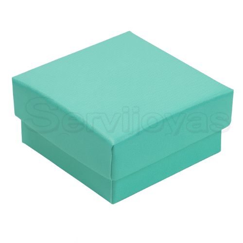 Caja Mini para Broqueles Lino Aqua Medidas: 3.8x3.8x2cm 1490.aq