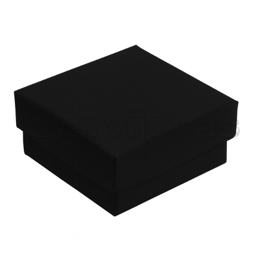 Caja Mini para Broqueles Lino Negra Medidas: 3.8x3.8x2cm 1490.BK