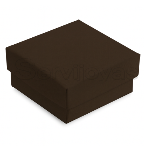 Caja Mini para Broqueles Lino Café Medidas: 3.8x3.8x2cm 1490.BR