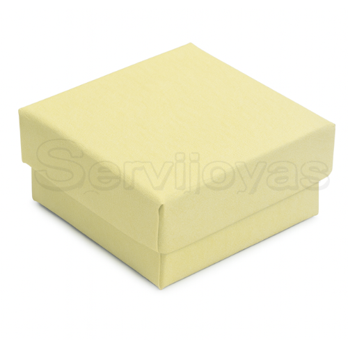 Caja Mini para Broqueles Lino Crema Medidas: 3.8x3.8x2cm 1490.CR