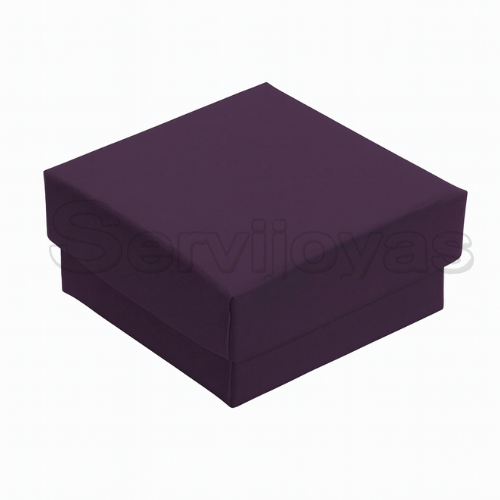 Caja Mini para Broqueles Lino Morado Medidas: 3.8x3.8x2cm 1490.PL