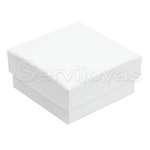 Caja Mini para Broqueles Lino Blanca Medidas: 3.8x3.8x2cm 1490.WH