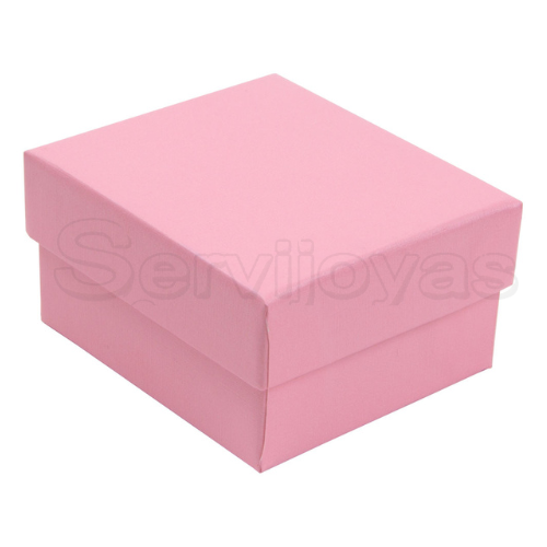 Caja Chica para Anillos y/o Aretes Lino Rosa Medidas: 5.8x5x3cm 1491.PK