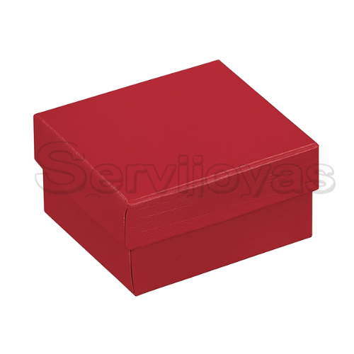 Caja Chica para Anillos y/o Aretes Lino Rojo Medidas: 5.8x5x3cm 1491.RD