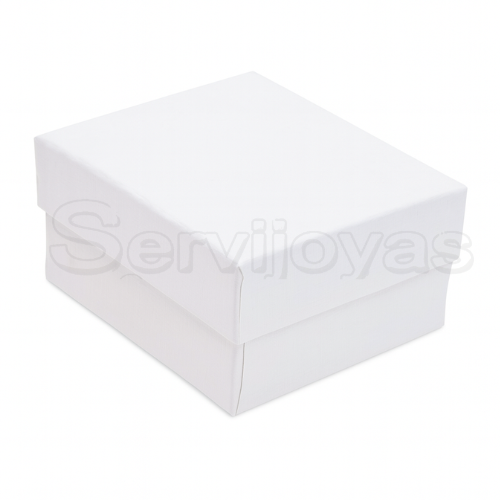 Caja Chica para Anillos y/o Aretes Lino Blanca Medidas: 5.8x5x3cm 1491.WH