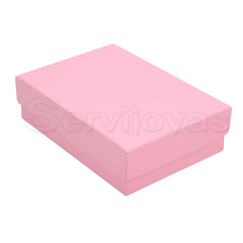 Caja para Aretes Largos y/o Juego Chico Lino Rosa Medidas: 8x6x2.5cm 1492.PK