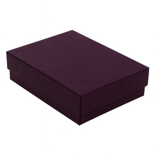 Caja para Aretes Largos y/o Juego Chico Lino Morado Medidas: 8x6x2.5cm 1492.PL