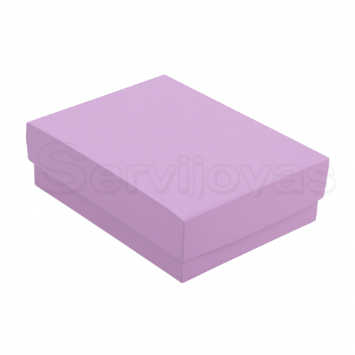 Caja para Aretes Largos y/o Juego Chico Lino Violeta Medidas: 8x6x2.5cm 1492.VT