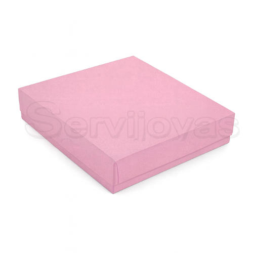 Caja cuadrada para Juego Grande Lino Rosa Medidas: 10.2x9.2x2.5cm 1493.PK