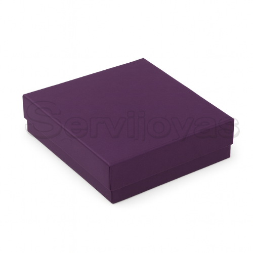 Caja Cuadrada para Juego Grande Lino Morada Medidas: 10.2x9.2x2.5cm 1493.PL