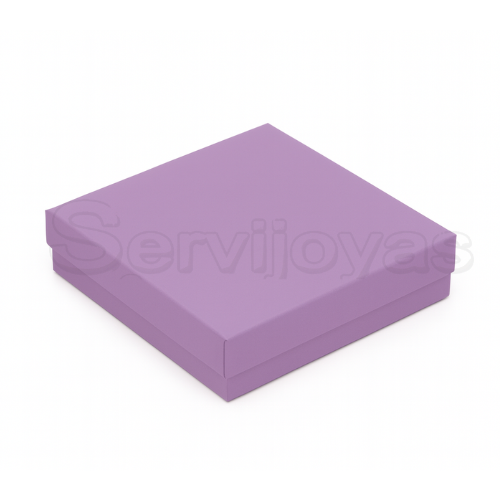 Caja Cuadrada para Juego Grande Lino Violeta Medidas: 10.2x9.2x2.5cm 1493.VT