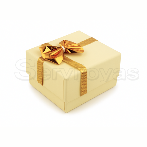Caja Regalo Anillo Crema Medidas: 5.5x4.6x3.4cm 1601.CR