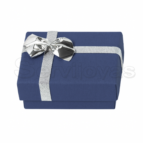 Caja Regalo Aretes Chicos Azul Medidas: 4.8x4.4x2.3cm 1602.BL