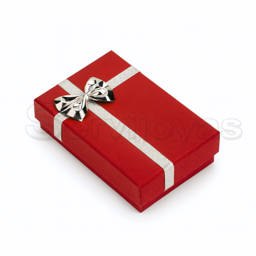 Caja Regalo Aretes/Cadena Rojo Medidas: 5x7.5x2.3cm 1603.RD
