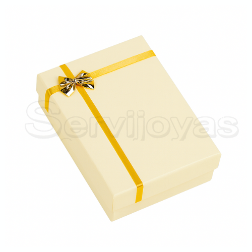 Caja Regalo Juego/Dije Crema Medidas: 6.8x9.4x2.9cm 1604.CR