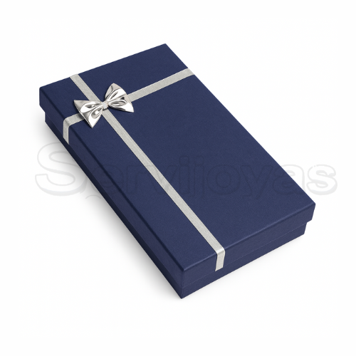 Caja Regalo Collar Azul Medidas: 12.7x18.4x3.6cm 1606.BL