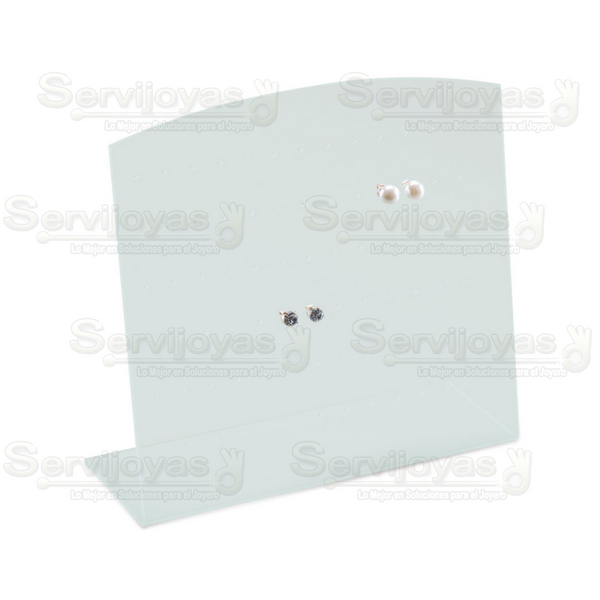 Exhibidor Acrílico Transparente para 39 Pares de Aretes Medidas: 20.1x6.5x21cm 5324.TR