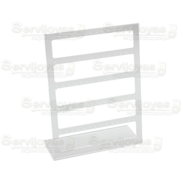 Exhibidor Acrílico Transparente 5 Niveles para Aretes Medidas: 22.3x9.5x29cm 5352.TR