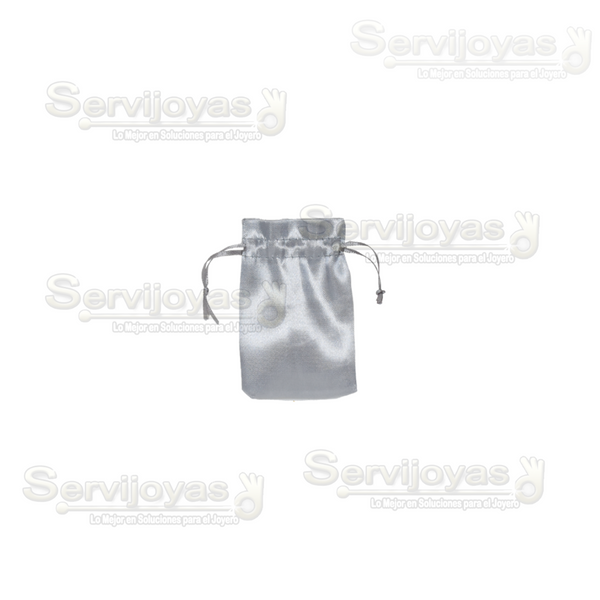 BOLSA DE SATÍN CHICA -PLATEADO Medidas: 9x6cm 2580.SL