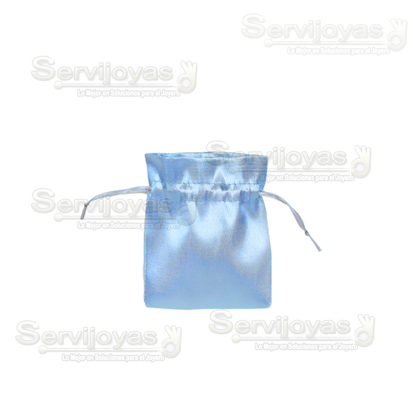 BOLSA DE SATÍN MEDIANA - AZUL CLARO Medidas: 11x9cm 2581.LB