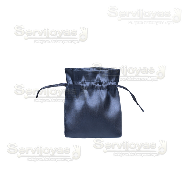 BOLSA DE SATÍN MEDIANA - AZUL MARINO Medidas: 11x9cm 2581.NB
