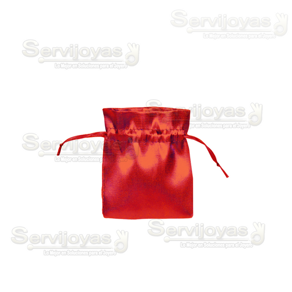 BOLSA DE SATÍN MEDIANA - ROJO Medidas: 11x9cm 2581.RD