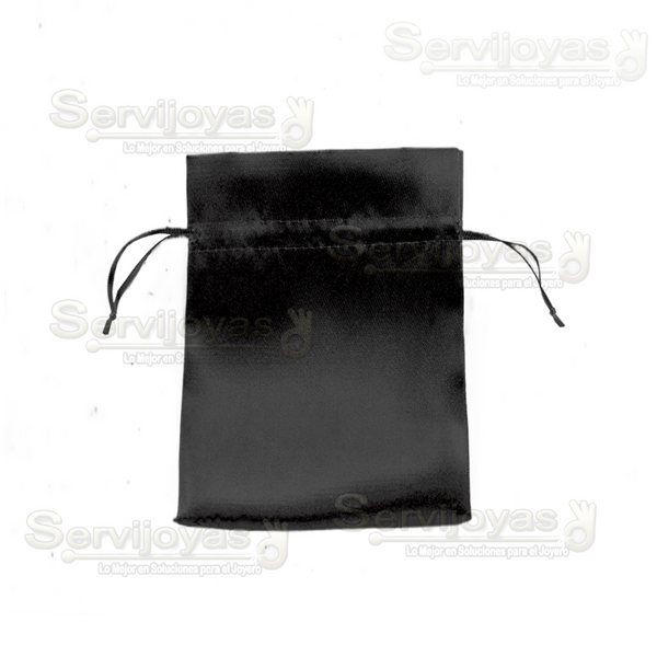 BOLSA DE SATÍN GRANDE - NEGRO Medidas: 15.8x11.6cm 2582.BK