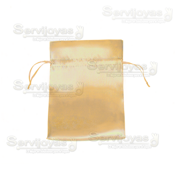 BOLSA DE SATÍN GRANDE - DORADO Medidas: 15.8x11.6cm 2582.GD