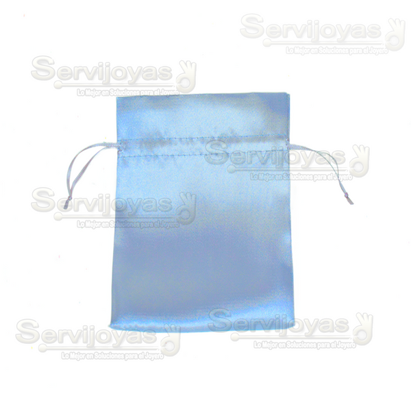 BOLSA DE SATÍN GRANDE - PLATEADO Medidas: 15.8x11.6cm 2582.SL