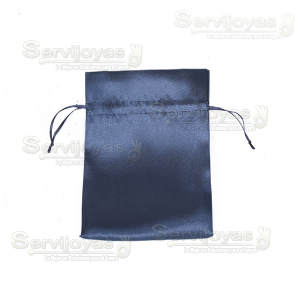 BOLSA DE SATÍN GRANDE - AZUL MARINO Medidas: 15.8x11.6cm 2582.NB
