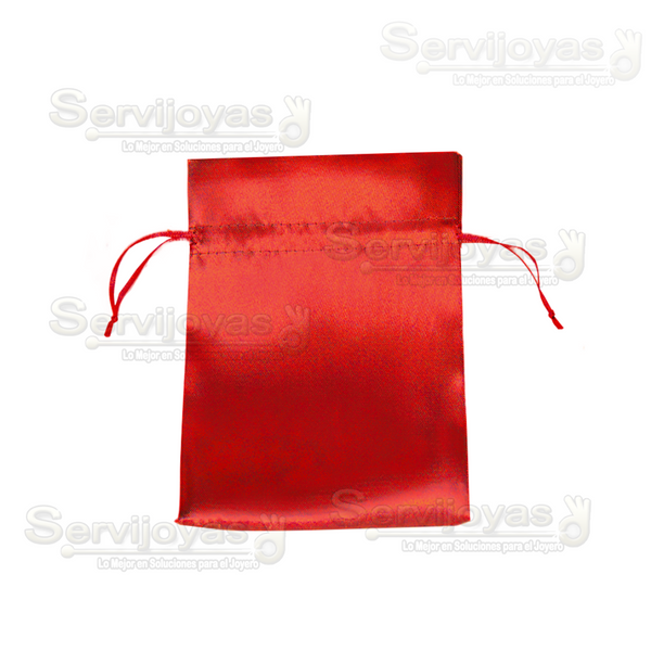 BOLSA DE SATÍN GRANDE - ROJO Medidas: 15.8x11.6cm 2582.RD