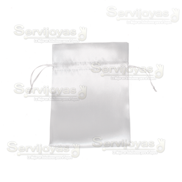 BOLSA DE SATÍN GRANDE - BLANCO Medidas: 15.8x11.6cm 2582.WH