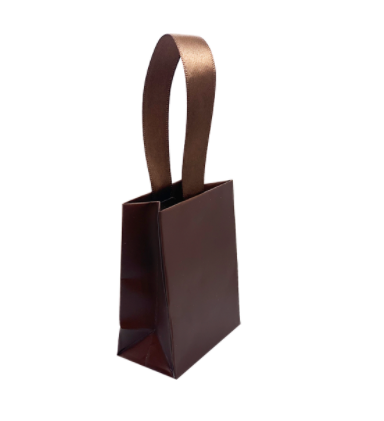Bolsa De Papel Mate Mini Con Listón Medidas: 6x3.5x8cm 2810.BR
