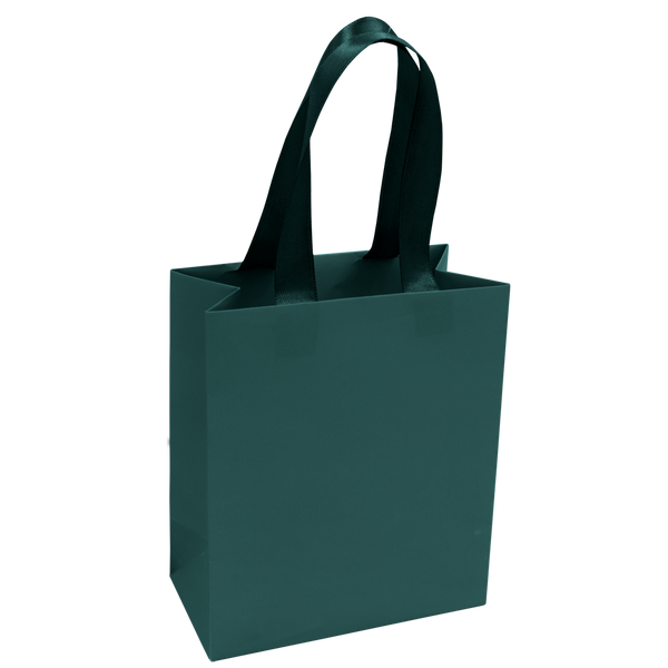 Bolsa De Papel Mate Mini Con Listón - Esmeralda Medidas: 6x3.5x8cm 2810.ES
