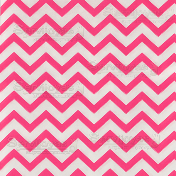 Bolsa de Papel Plana Chevron Rosa Grande (100 pzs) Medidas: 21.5x27.9cm 2823.CH/PK
