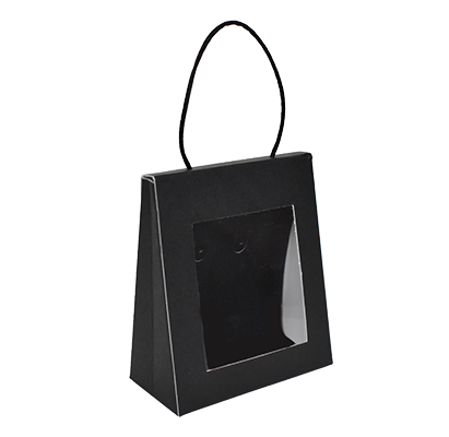 BOLSA DE CARTÓN CON VENTANA NORDIC - NEGRO 2850.BK