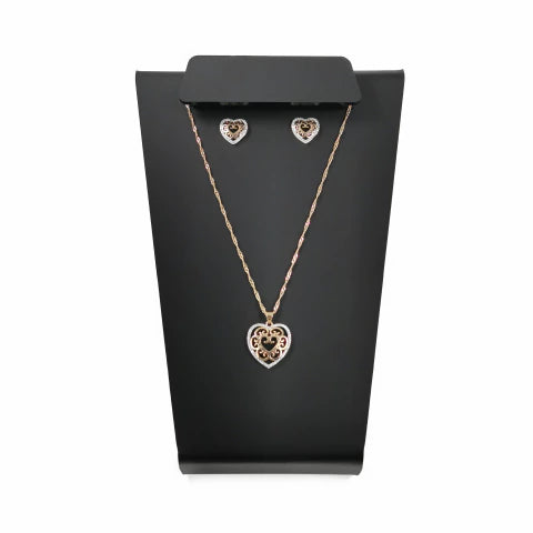 Cuello acostado de acrílico negro mate para collar y arete 331NM