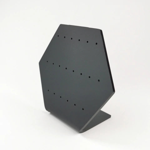 Exhibidor hexagonal de acrílico negro mate para 10 pares de broqueles 337NM